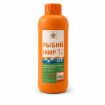 Рыбий жир Аскор кормовая добавка для животных и птиц 1 л.